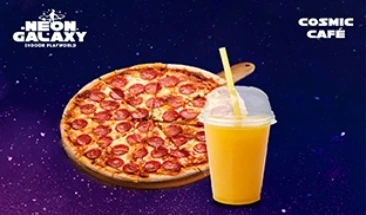 Pepperoni Pizza + Juice Combo - Neon Galaxy at Riverland