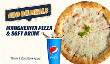 Margherita Pizza & Soft Drink - Real Madrid World