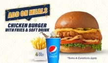 Chicken Burger & Soft Drink - Real Madrid World